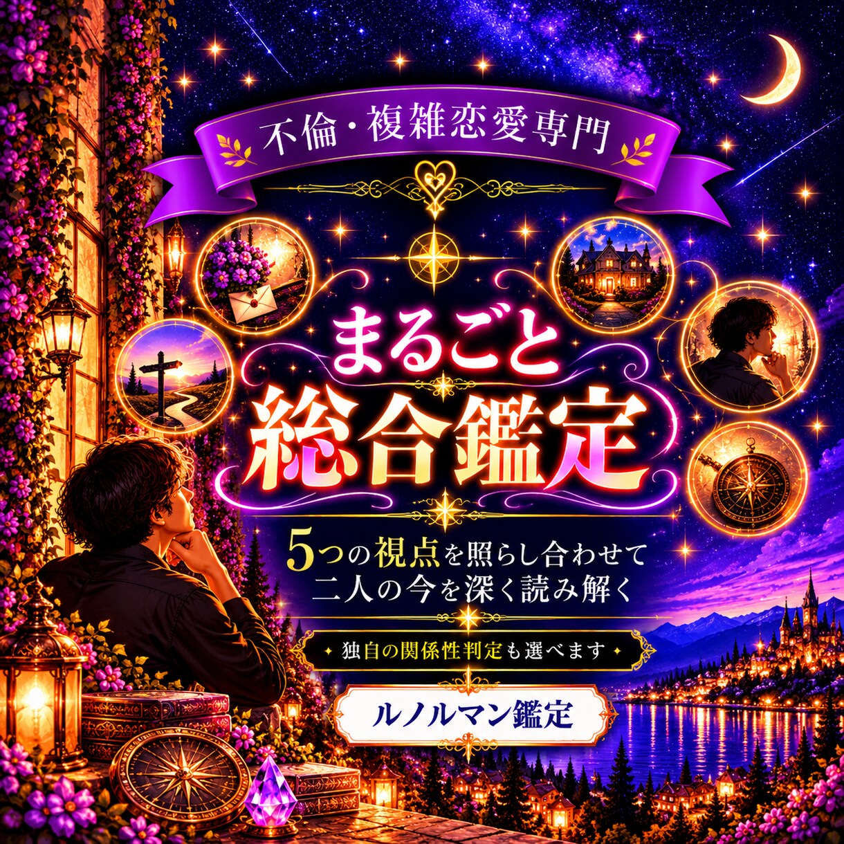 今のお二人の関係を総合鑑定します 5つの鑑定をまるごと、独自の関係性判定も選べる特別鑑定 イメージ1