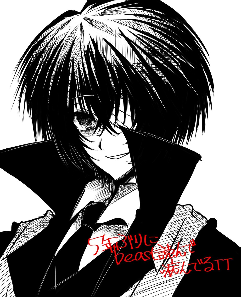 白黒の絵を描きます 白黒の落描きを平成風の萌え絵やかっこいい絵柄で描きます♩ イメージ4