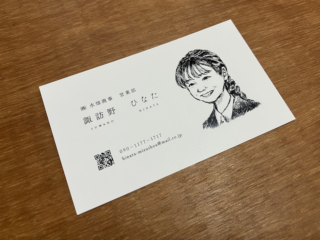 印刷込◆ラフタッチ似顔絵名刺おつくりします ◆SNSでアイコン利用もOK◆ イメージ7