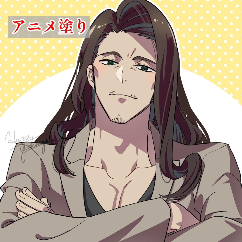 カッコいいおじさん描きます シワや髭のある顔がいい男性キャラは是非おまかせください！ イメージ3
