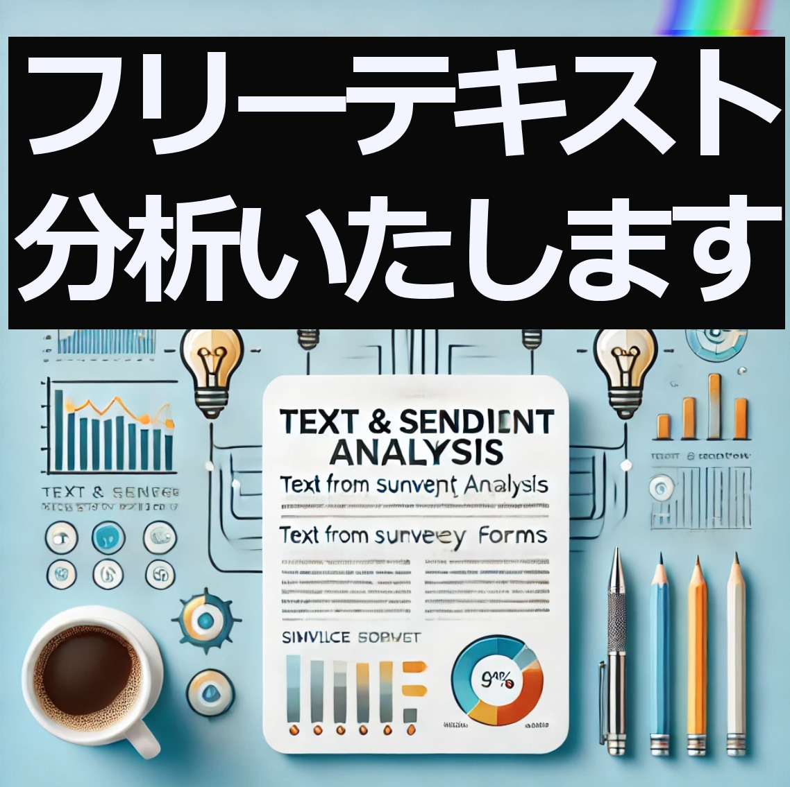 アンケート調査などフリーテキスト分析を代行します フリーテキストから新発見をし、ビジネスチャンスを掴みたい人へ イメージ1