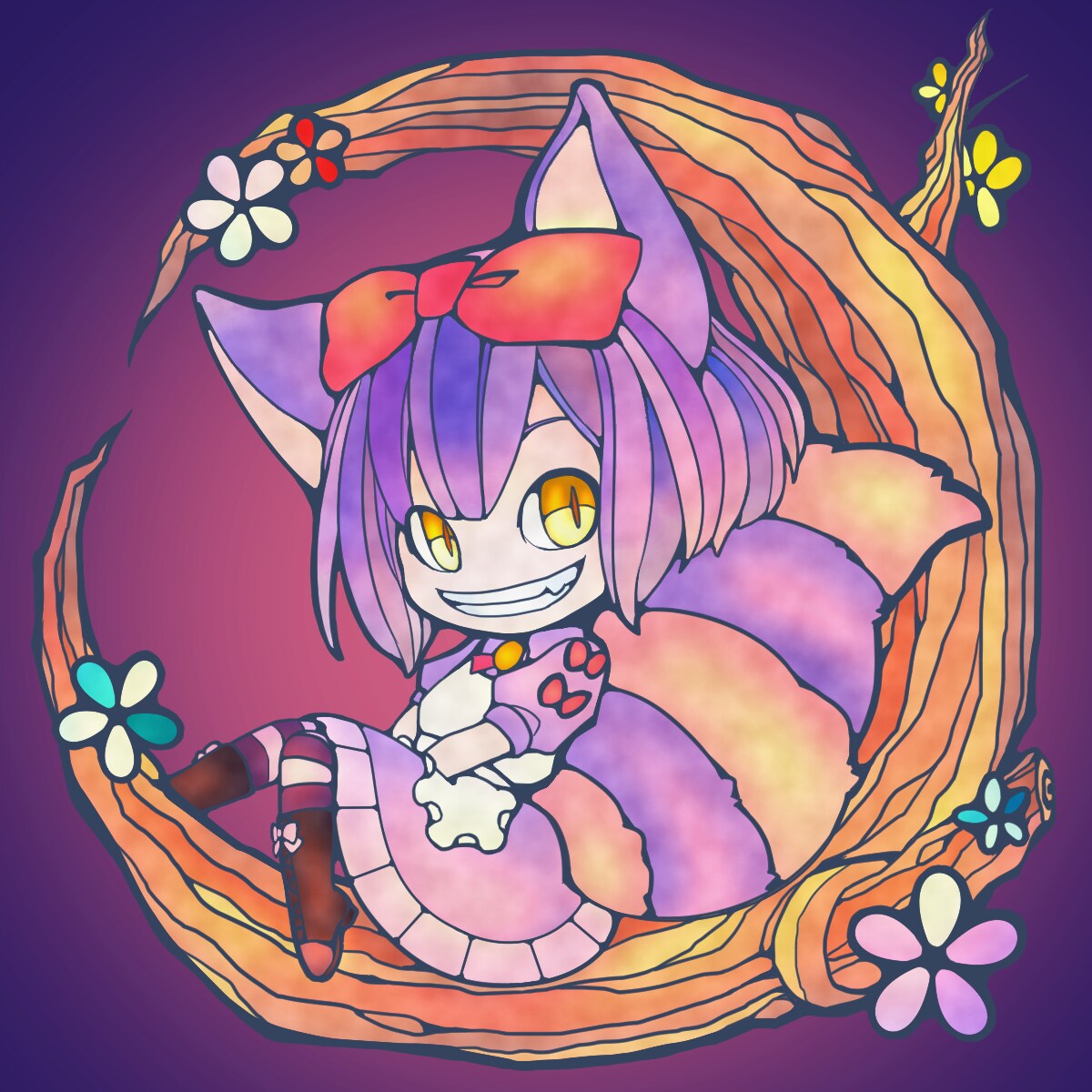 ステンドグラス風アイコン、ヘッダー描きます 綺麗で印象的なイラストに仕上げます! イメージ3