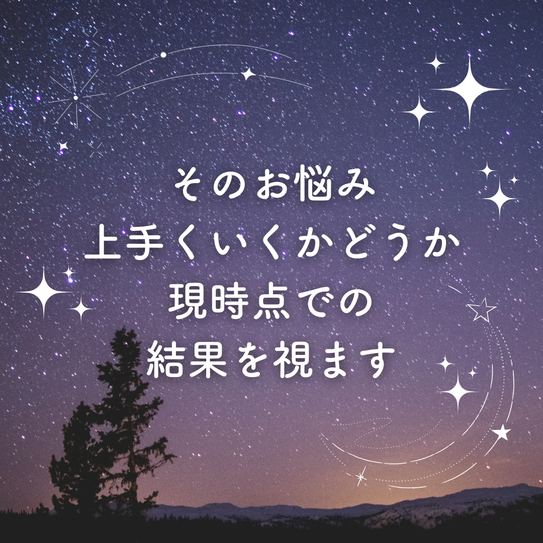 上手くいくかどうか、現時点での結果を視ます 上手くいくためのアドバイスも丁寧にお伝えいたします イメージ1