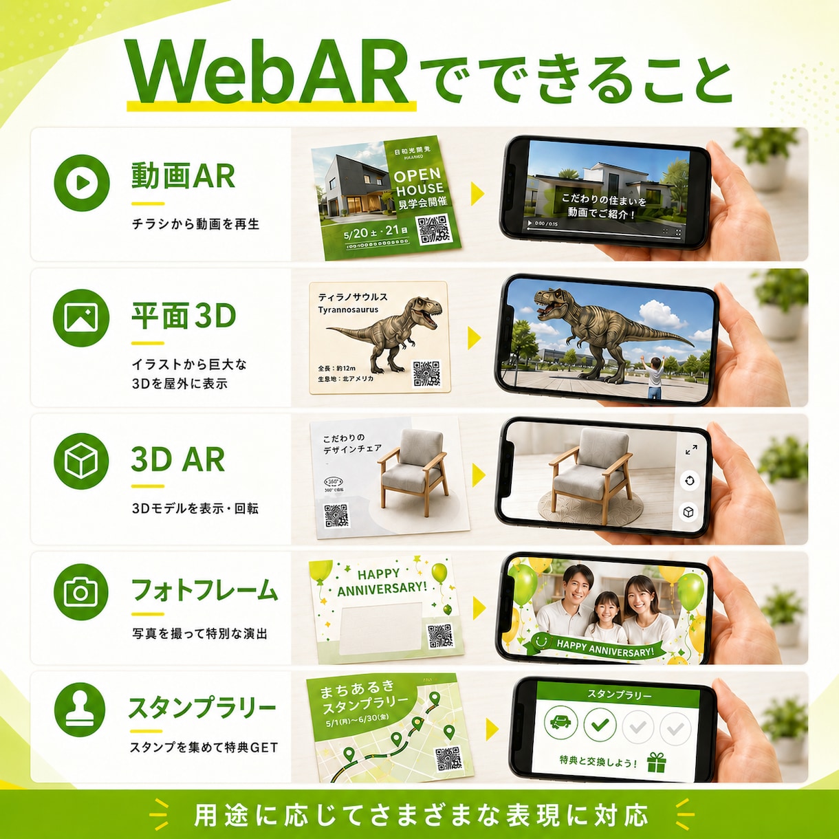 アプリ不要のWebARを低価格で制作します 無料サンプル制作｜AI対応｜商用OK｜実績200件以上 イメージ2