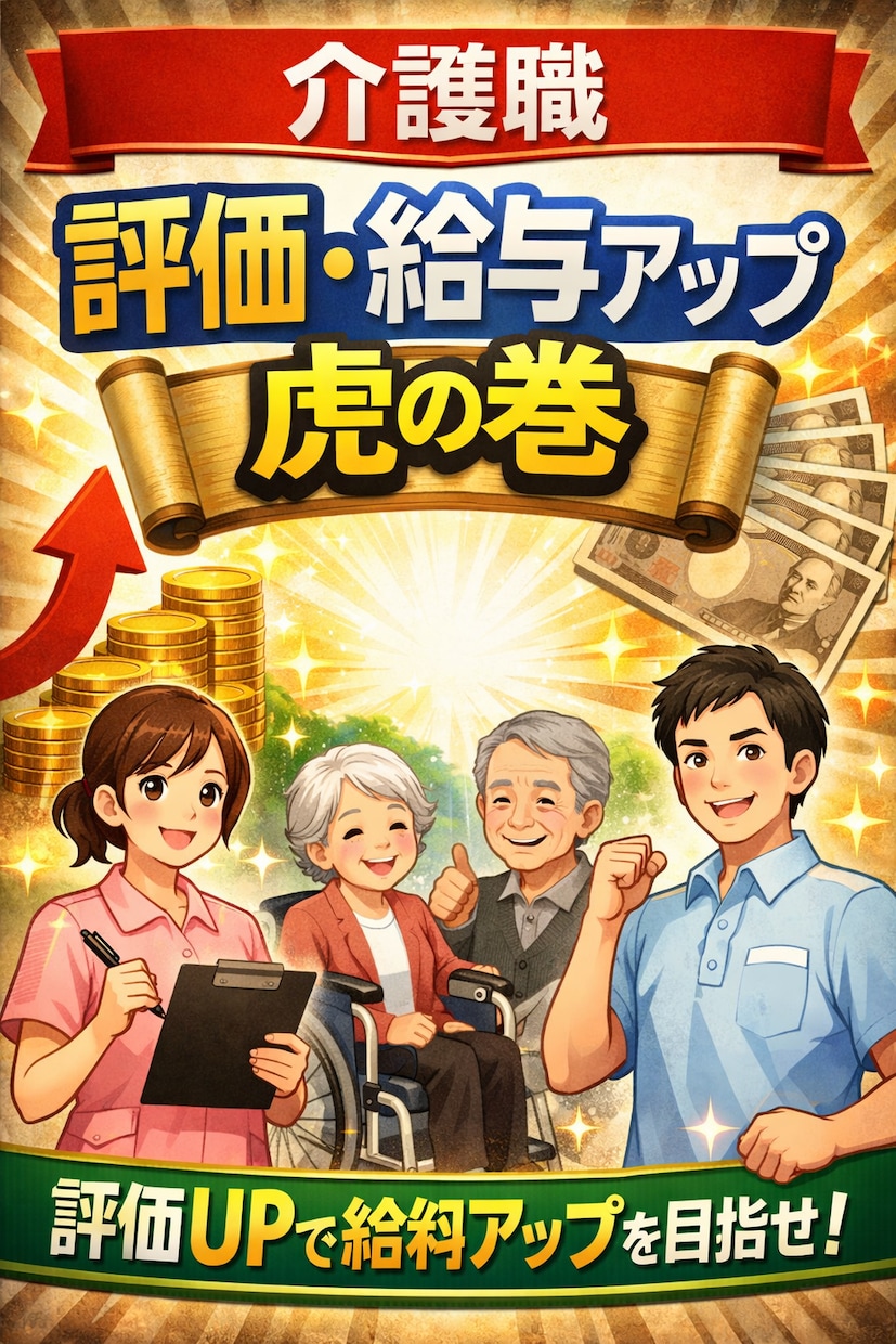 介護職の評価、年収アップ方法お伝えします 介護経験20年　実際の評価と年収アップの虎の巻をあなたに。 イメージ1