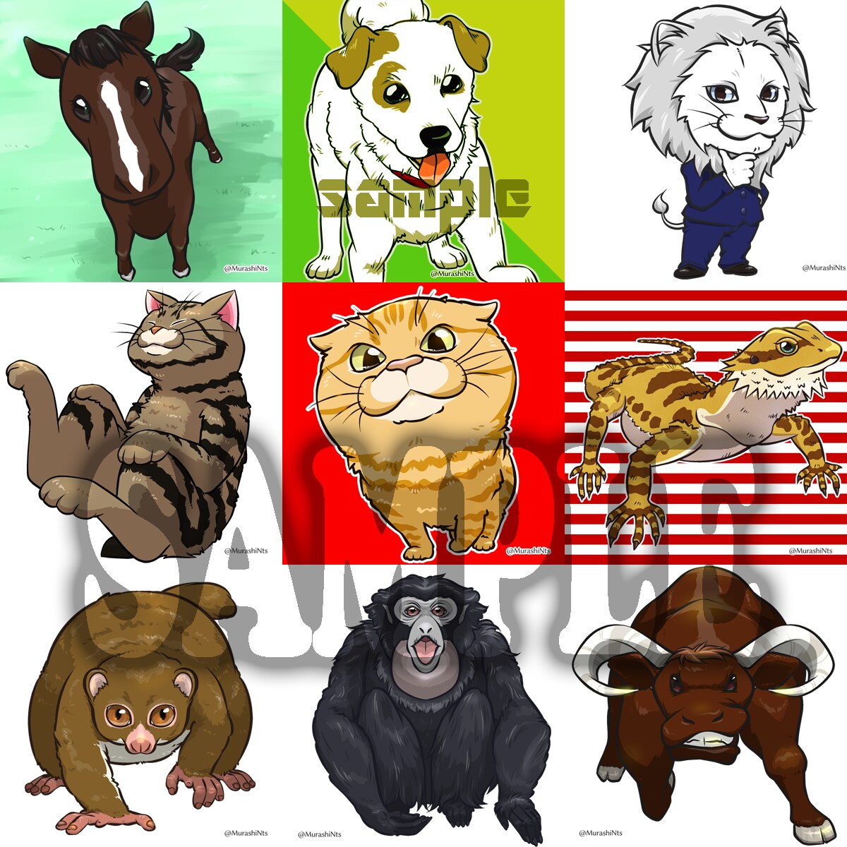 ペットや動物のシンプルなイラスト描きます 主にアイコン用・オリジナル動物や幻獣、昆虫等もどうぞ☆ イメージ7