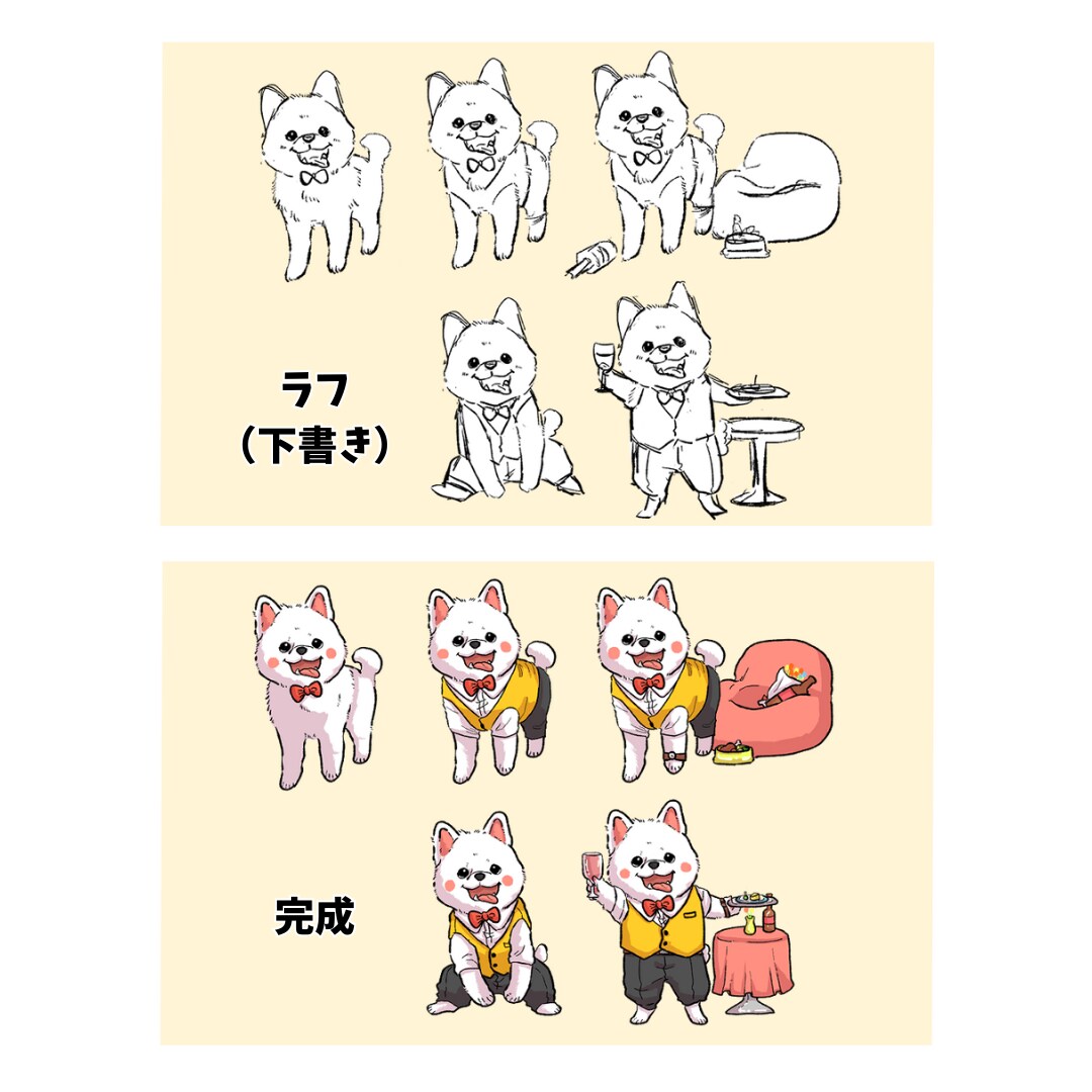 大切なペットの似顔絵描きます ペットちゃん達のデフォルメキャラ似顔絵いかがですか？ イメージ9