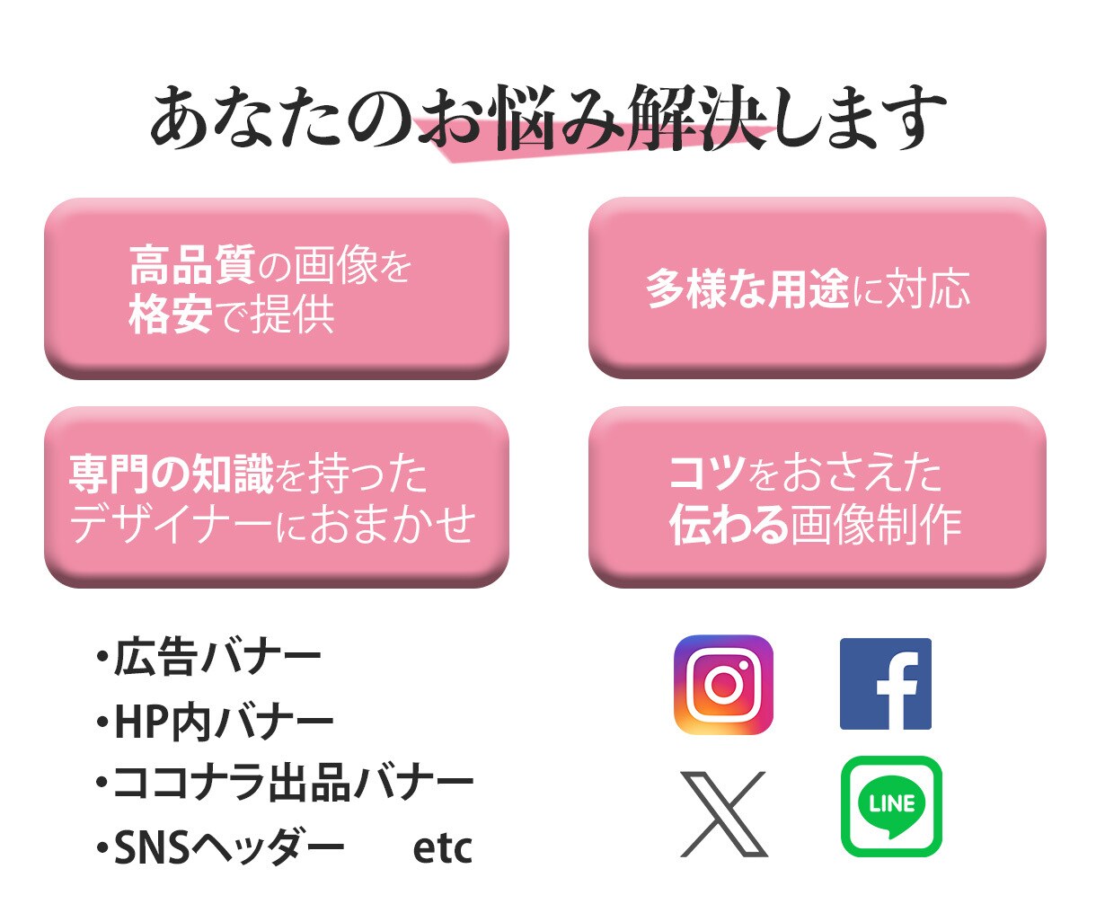 1,500円【限定10名様】バナー作成いたします 企業様〜個人様バナー制作。高品質画像を格安で提供します。 イメージ3