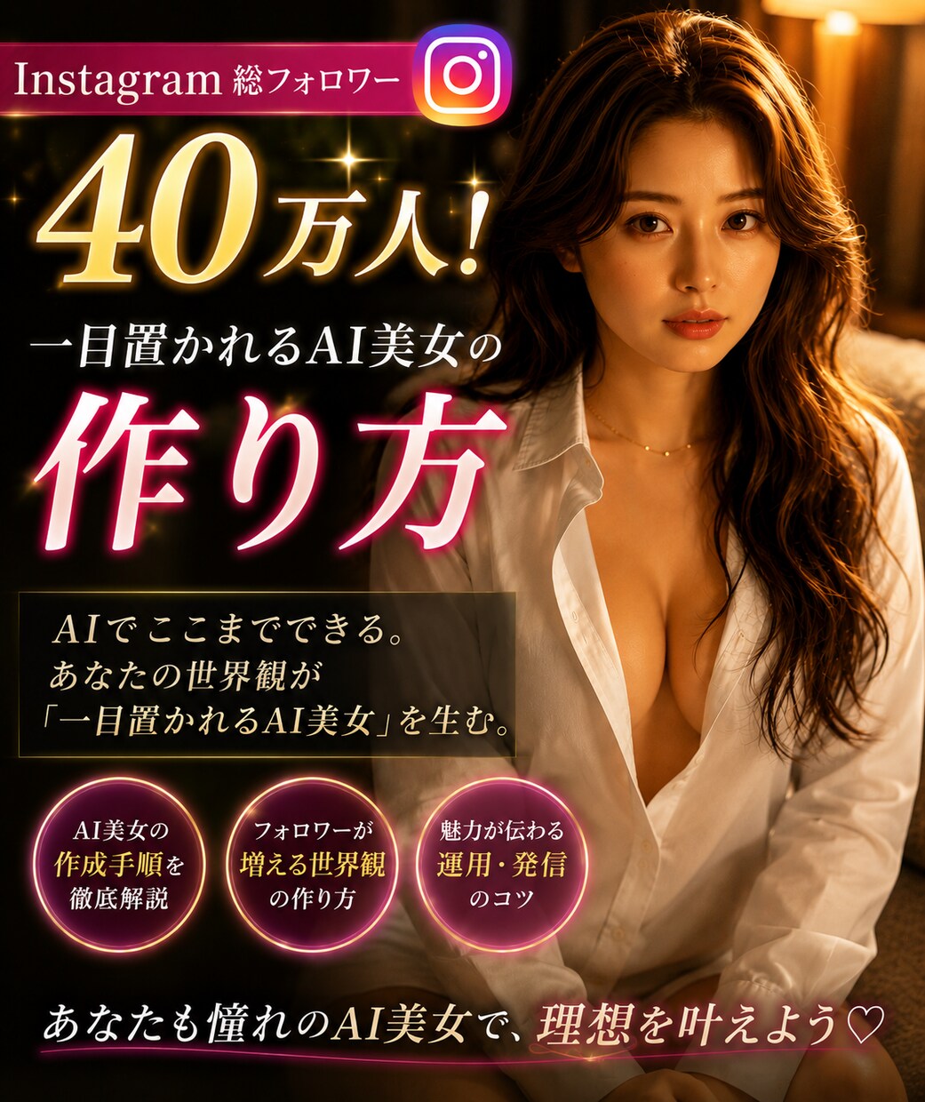 2児ママが一目置かれるAI美女生成教えます インスタ総フォロワー40万人規模の実体験 イメージ1