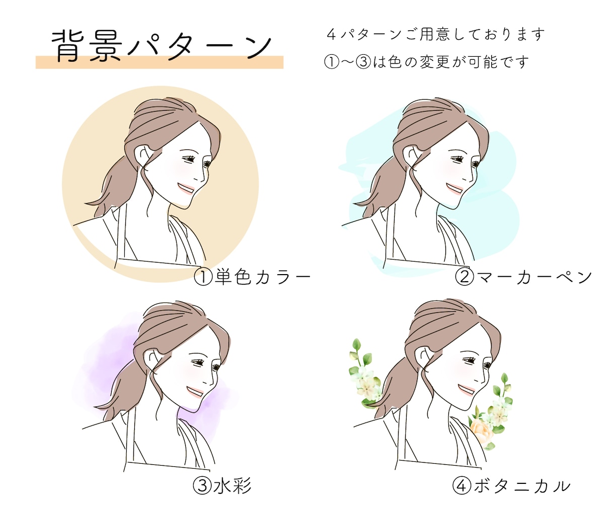 おしゃれなアイコンお作りします ☆写真をトレースして”美人風”アイコンお作りします☆ イメージ3