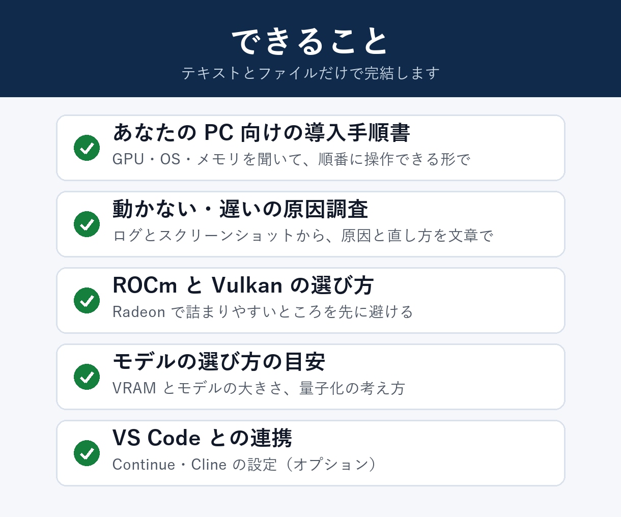 Radeonで画像生成とローカルLLMを導入します ComfyUI・Ollama対応。手順書とログ調査 イメージ2