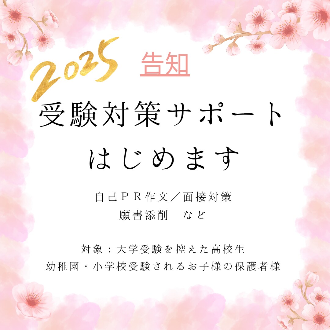幼稚園・小学校受験の願書対策お手伝いします お子様の個性を言語化し、面接官に魅力が伝わる願書を作ります！ イメージ1
