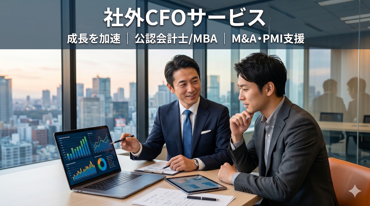 会計士が貴社の成長を加速させる社外CFOを担います 経営者の一番身近な相談相手として、経営をサポートします。 イメージ1