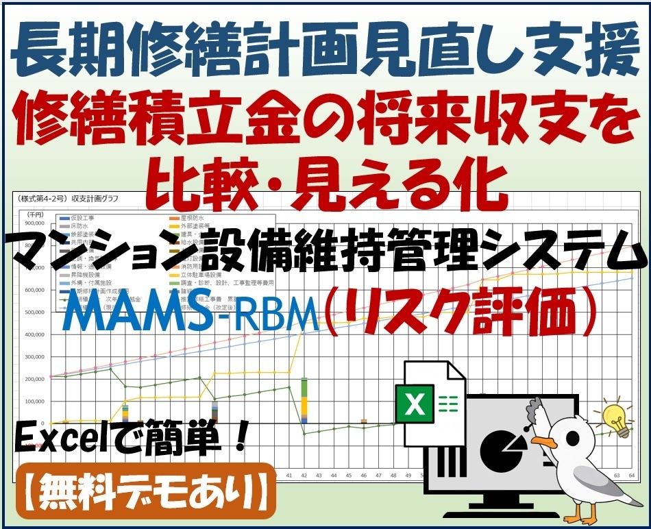 長期修繕計画見直し業務を支援します 修繕積立金・将来収支を比較シミュレーション イメージ1
