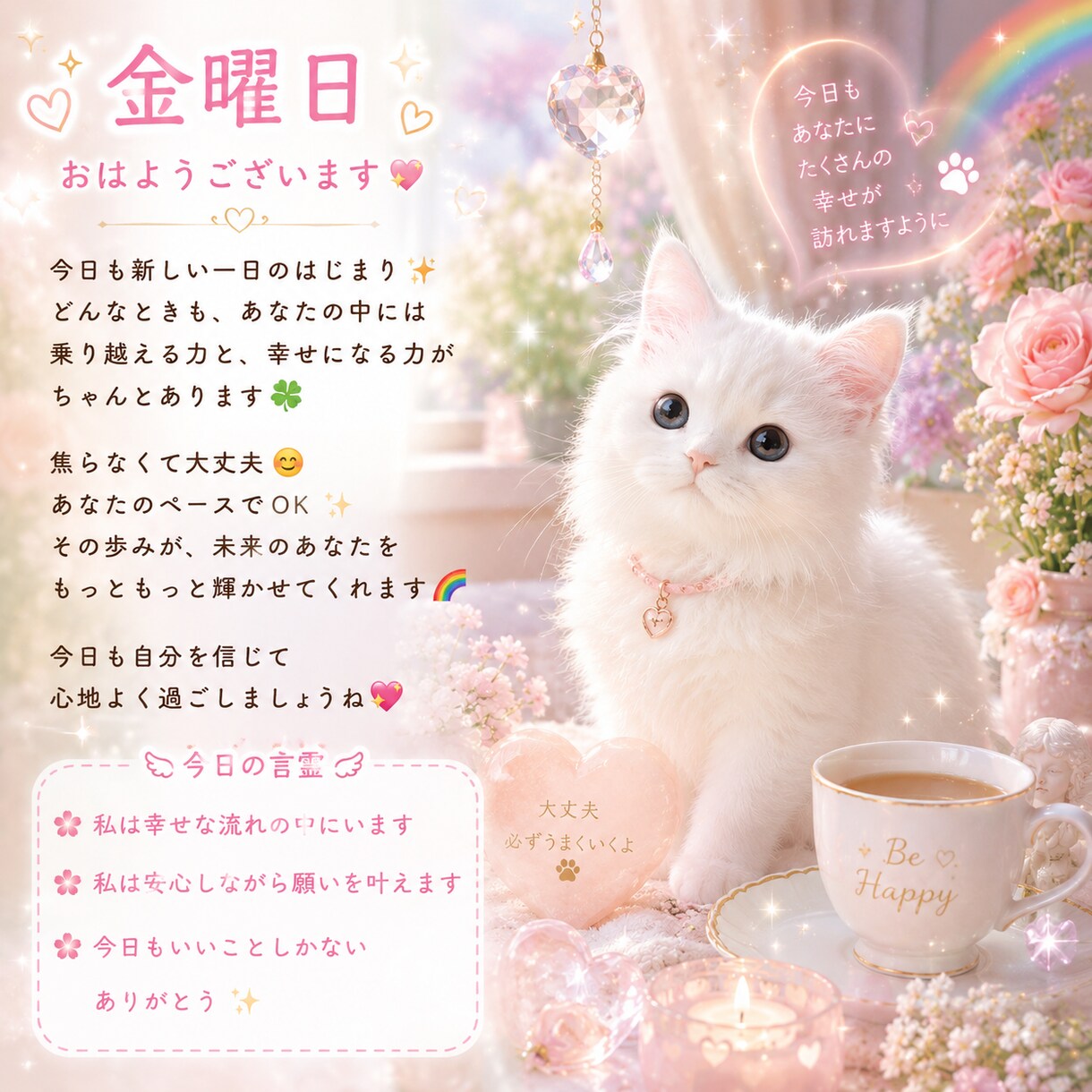 不安な心を軽くする言霊メッセージをお届けします ひとりで抱え込まなくて大丈夫✧*｡ イメージ3