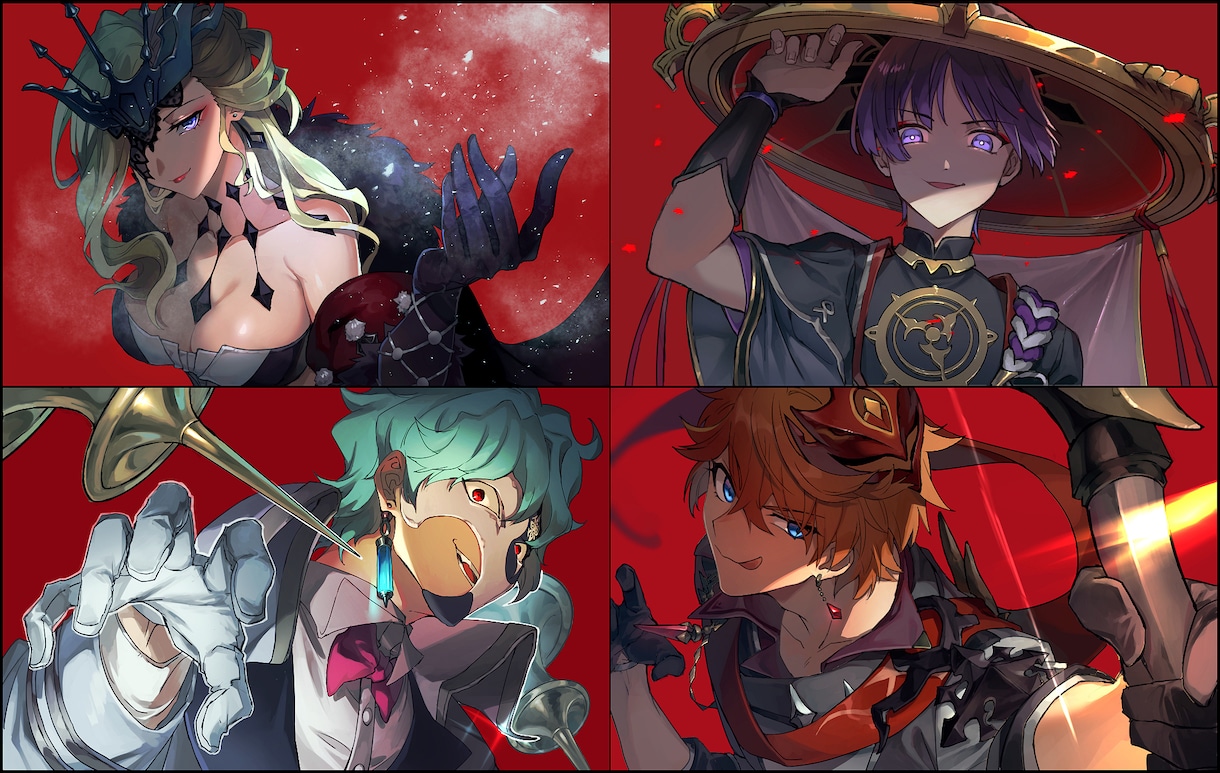 表情豊かで動きのあるイラストを描きます 戦闘シーンや感情豊かなシーンをイメージして描きます イメージ8