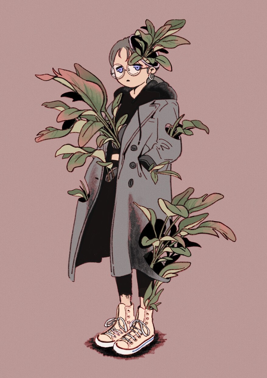 ローファイな女の子と植物のイラスト描きます 小説雑誌の扉絵経験あり。イマドキの人に響くローファイイラスト イメージ8