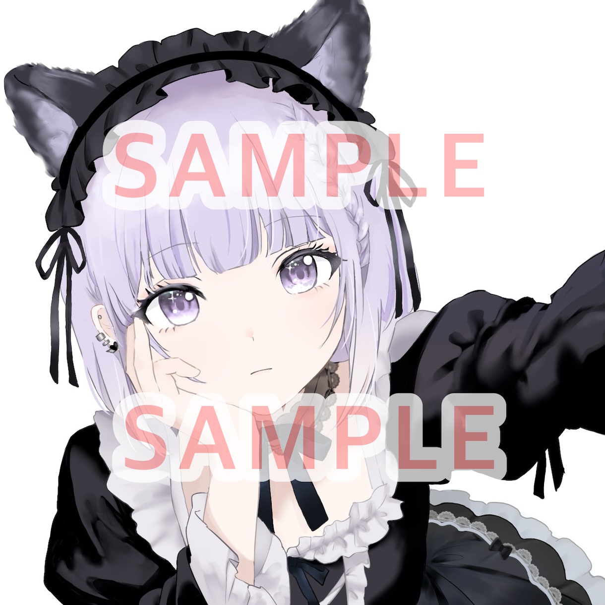 女性キャラアイコン作ります キュートなイメージが得意な胸上アイコンです！ イメージ1