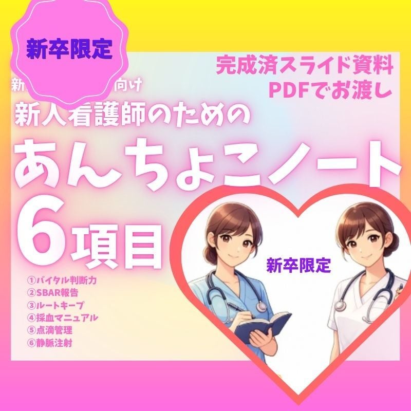 あんちょこみたいな看護スライド資料6項目あります あんちょこも付いてる新人看護師向けのスライド資料6項目 イメージ3
