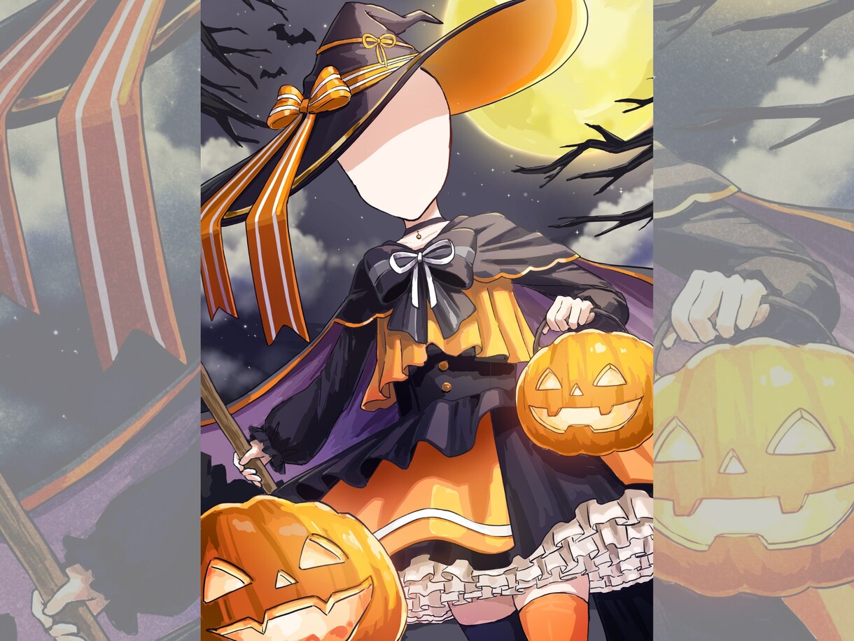 ハロウィン魔女っ子量産イラスト制作いたします まだ間に合う！ハロウィン量産イラストを低価格短納期で納品！ イメージ2