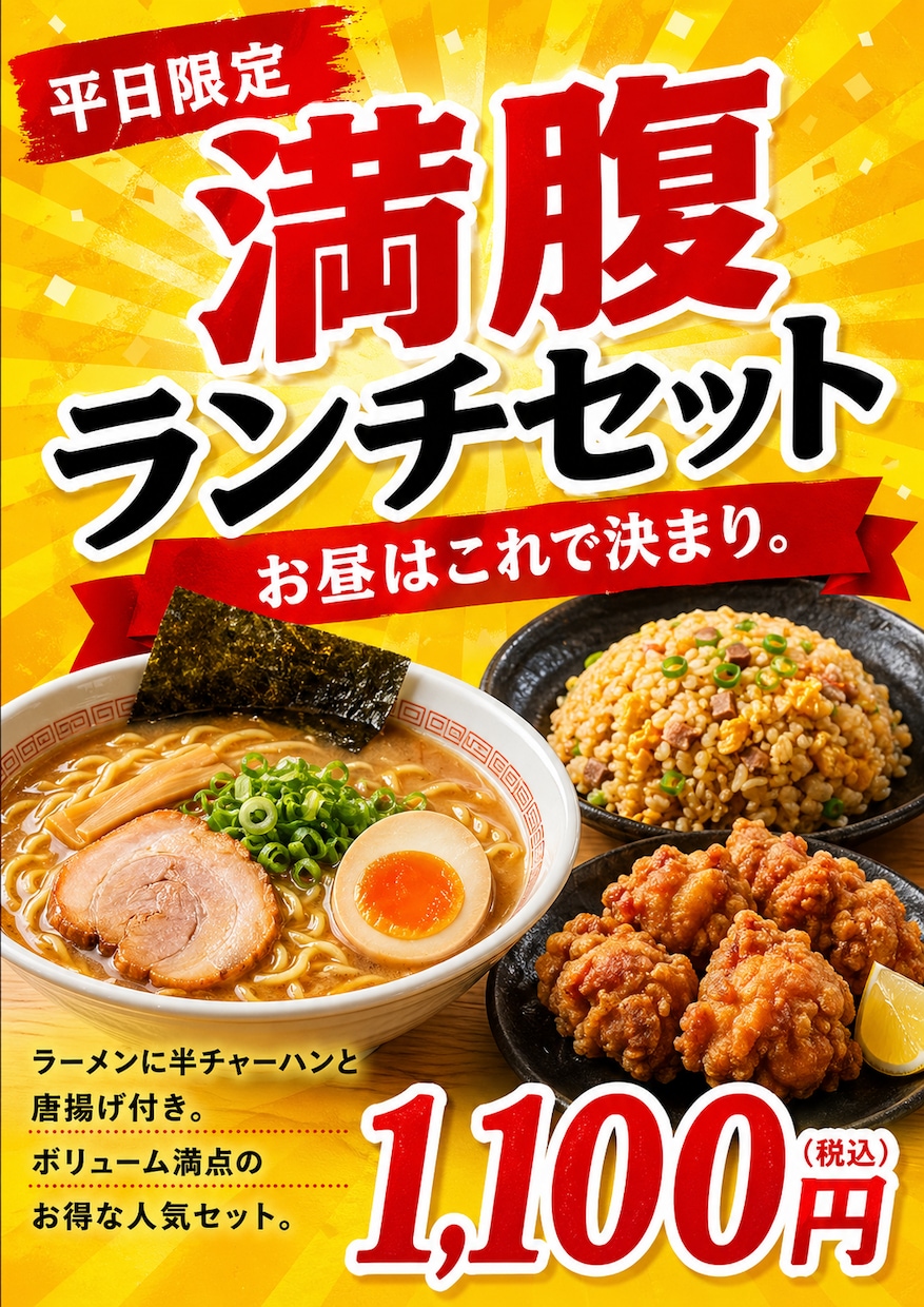 飲食店向けPOP・販促物を作成します 写真と価格を送るだけで販促物を作成 イメージ2