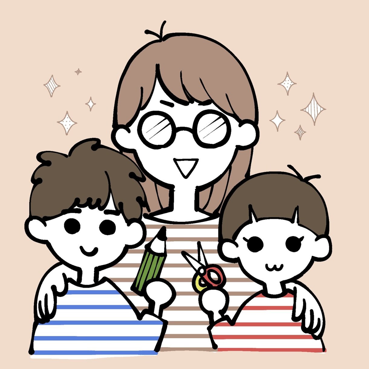 シンプルで可愛い人物アイコン作成いたします SNSのアイコンでお悩みの方に！ イメージ1