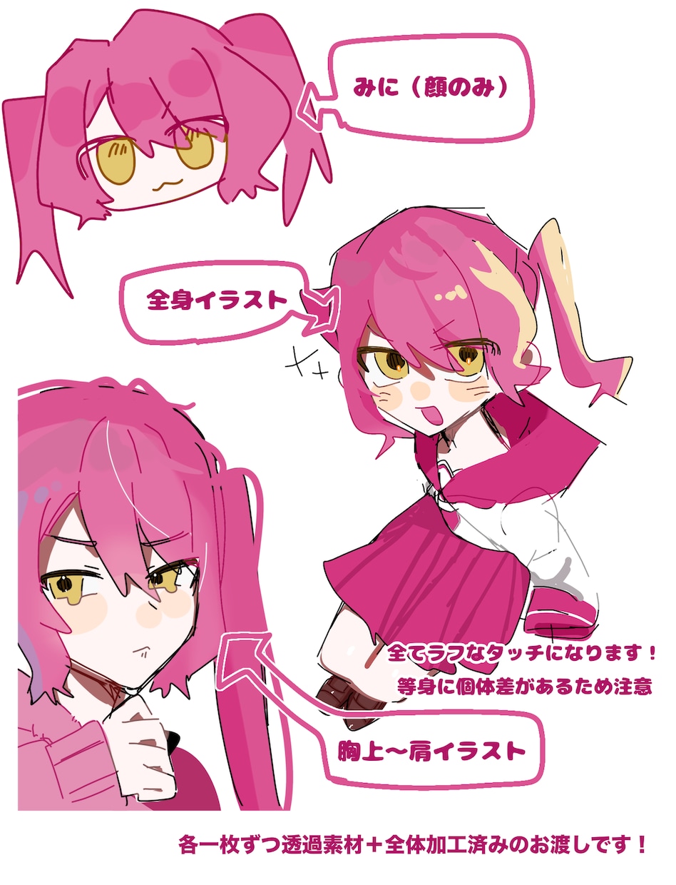 詰め込みイラストかきます あなただけのイラストをご提供！高速納品です！ イメージ2