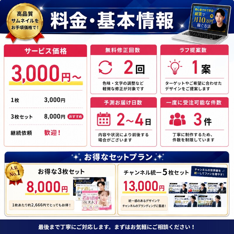 YouTube・SNS用高品質サムネイル制作します 視聴率UPを意識した“目を引く”サムネイルを丁寧に制作！ イメージ3