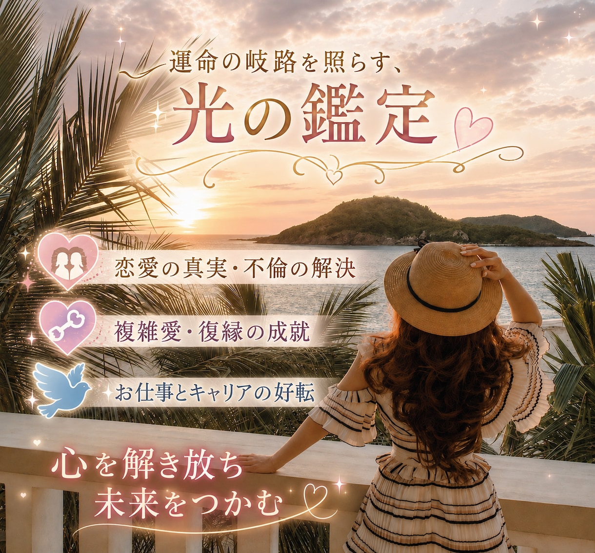 恋愛・婚外・復縁｜相手の本音と今後を霊視します 現実重視｜本音と未来、これからの選択を具体的にお伝えします イメージ1