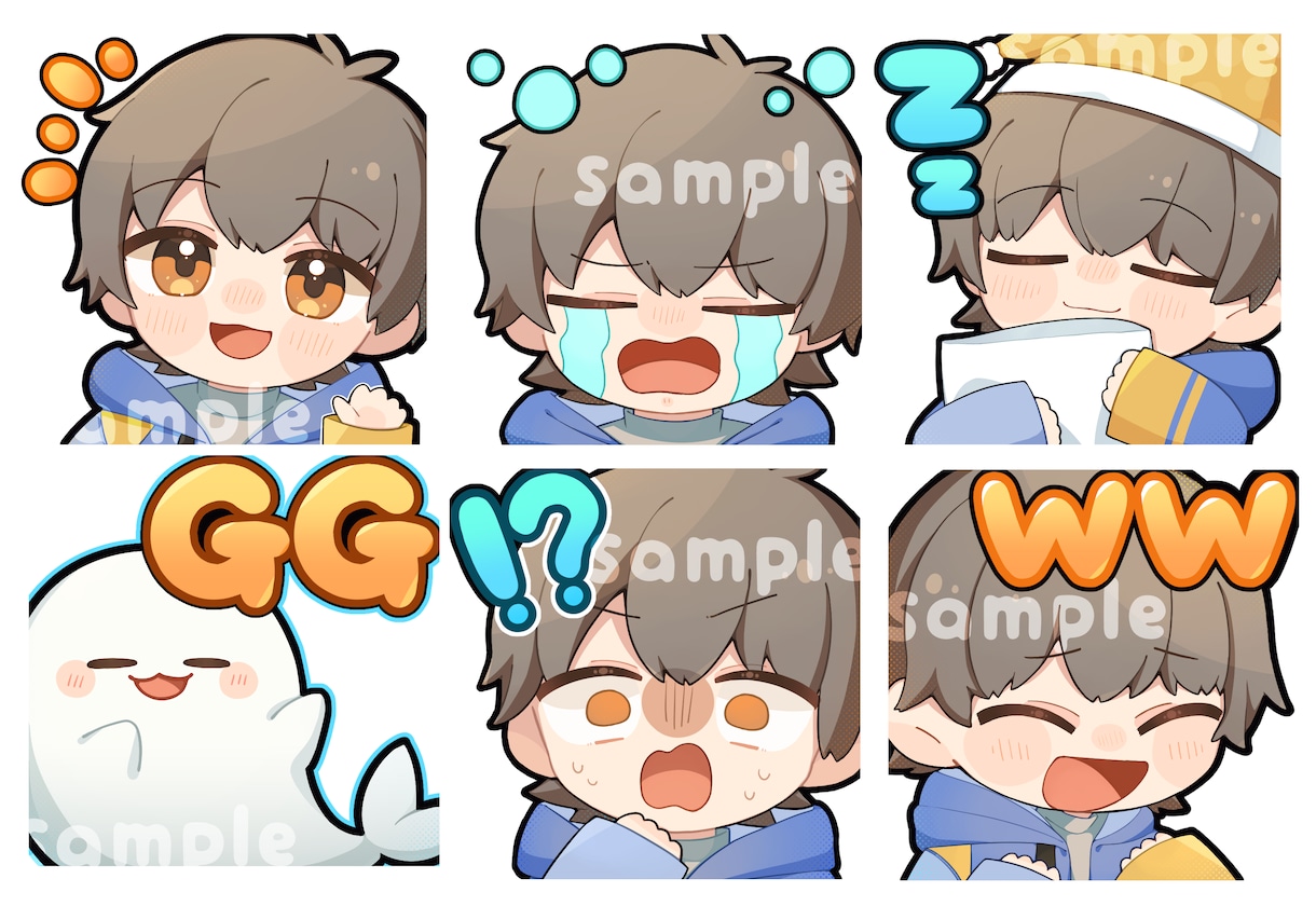Youtube・Twitchのスタンプを描きます 配信を彩る、可愛いデフォルメのイラストを制作いたします イメージ3