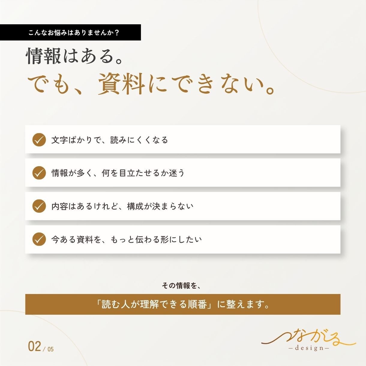 情報を整理して伝わる資料・教材をデザインします 文字中心の原稿もOK｜構成・情報整理から読みやすい資料へ イメージ2