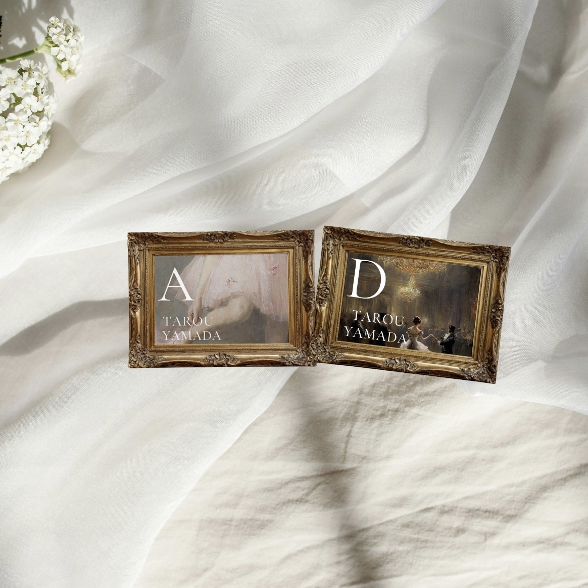 おしゃれなエスコートカードや席札を作成します 上品でクラシックなデザイン　〜式の雰囲気を格上げ〜 イメージ1