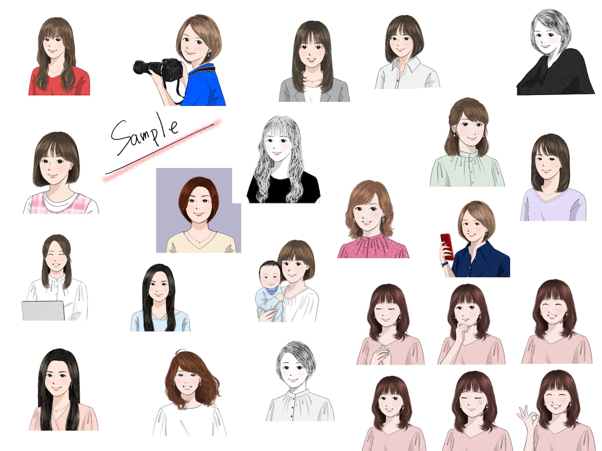 シンプルきれいめ・オトナ女性描きます ※只今リピーター様のみ対応させて頂いております イメージ7