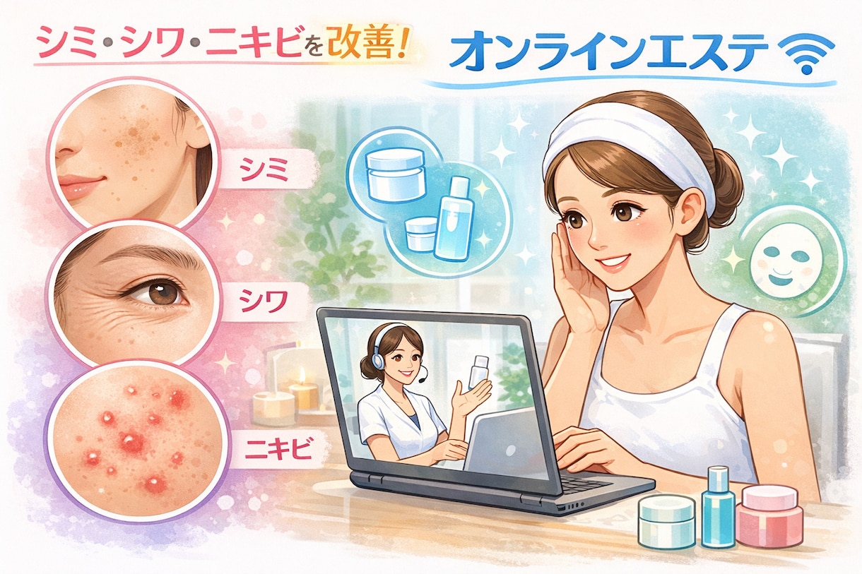美容初心者必見！サロン行かなくても！綺麗にします 【美容初心者必見】流行のオンラインエステで店に足を運ばず綺麗 イメージ3