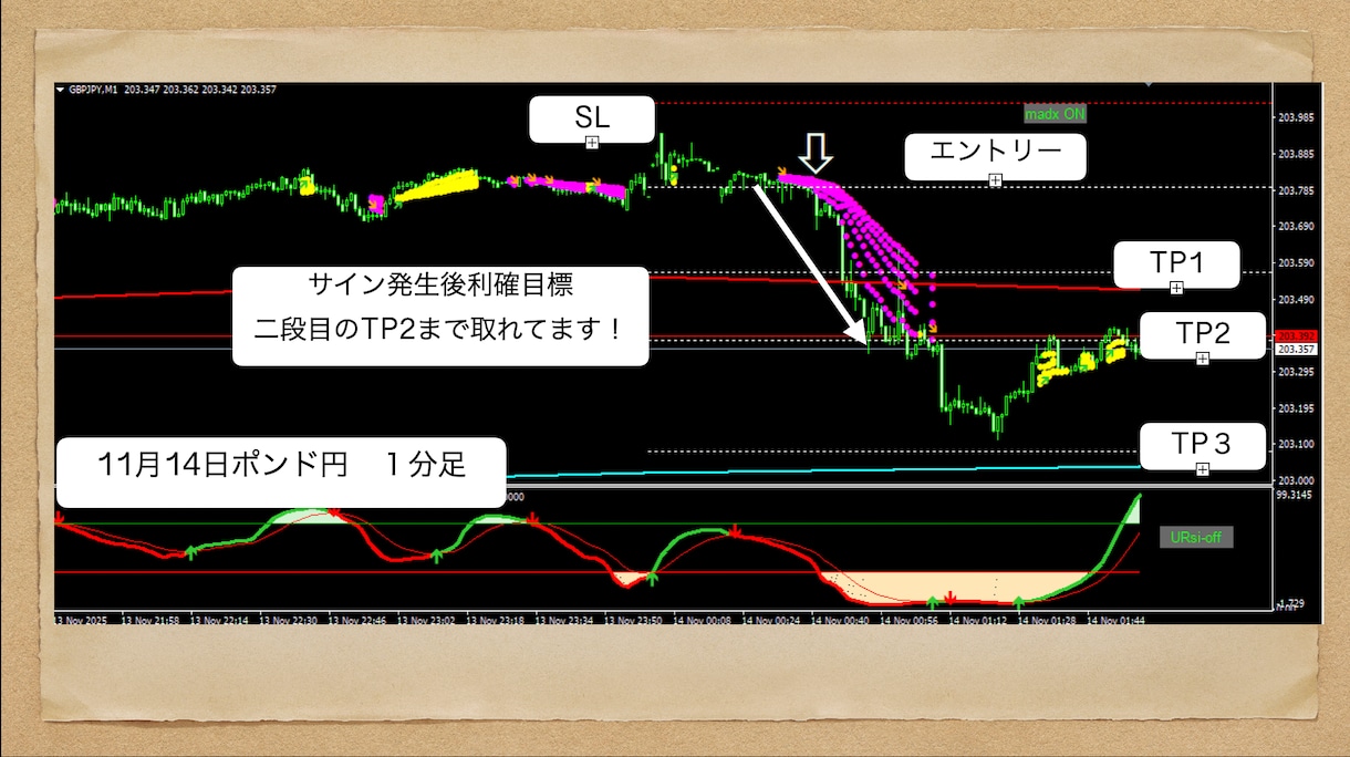 テレビ見ながらシグナル通りのエントリー教えます え？FX裁量トレード？めんどくさい。。そんなあなたの為に イメージ4