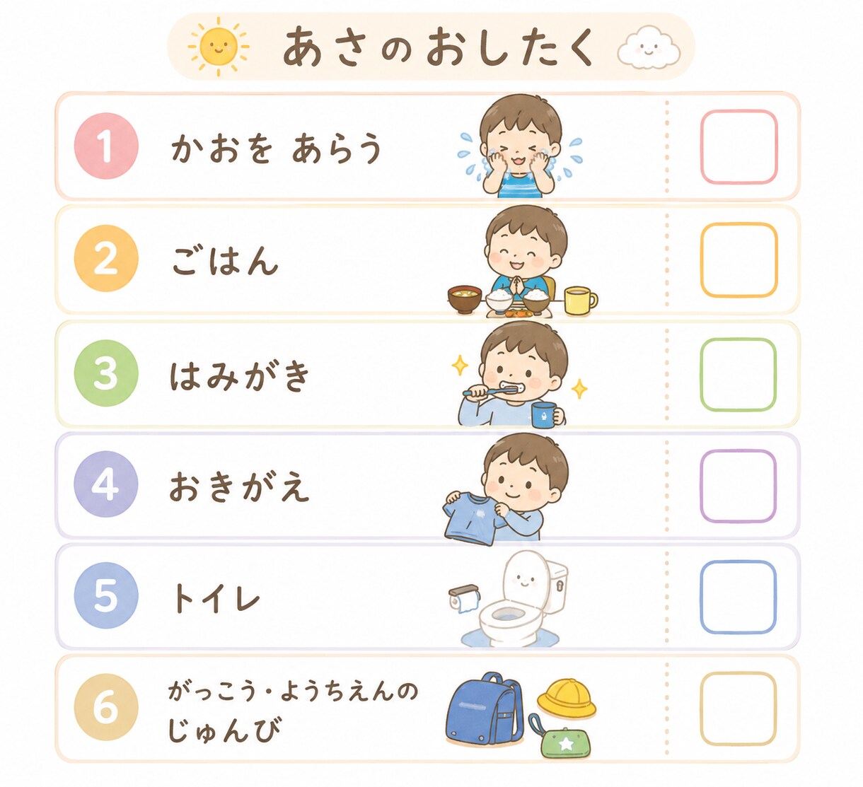 発達障害のお子様用お支度ボードの作り方を解説します 発達障害のお子様用「自分で動ける」お支度ボード作成キット イメージ2