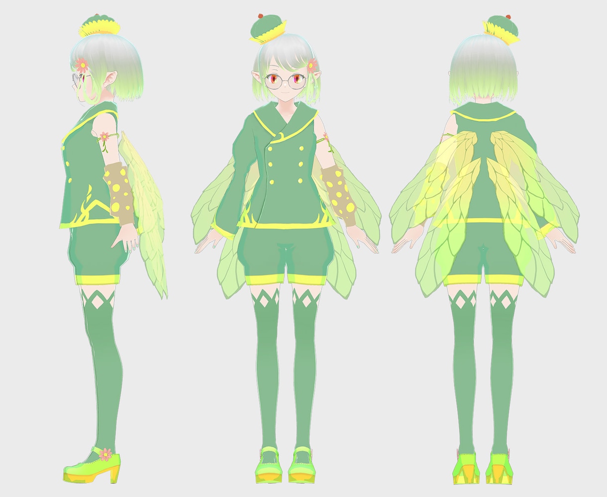 Vroid（+blender）で3Dキャラ作ります イラスト１枚からのモデリング、キャラデザからの制作も可能です イメージ4