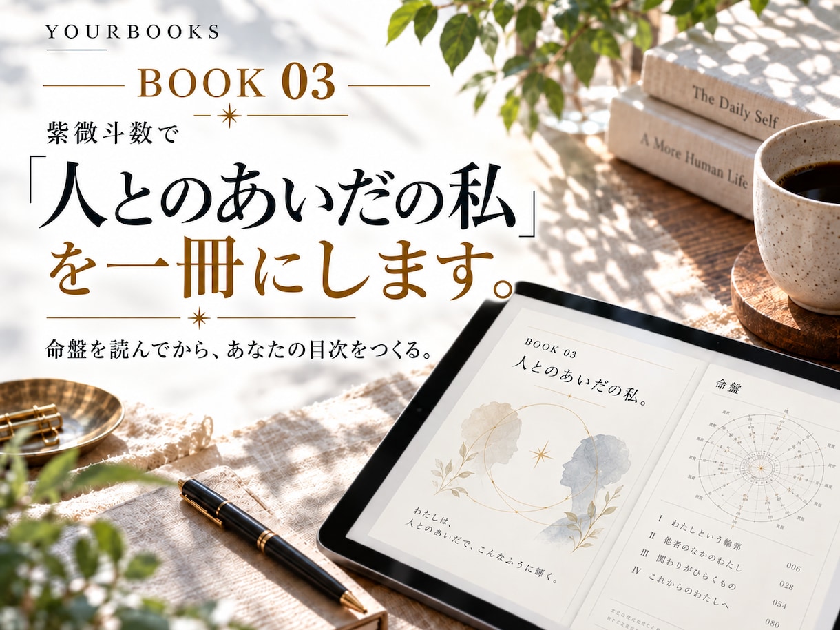 紫微斗数で「人とのあいだの私」を一冊の本にします 人がそこにいるとき、あなたの何が動き出すのか イメージ1