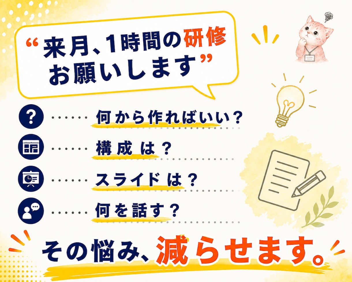 研修をもう白紙から作らなくてよくなります 答えるだけ｜構成・台本・PowerPointのたたき台まで イメージ2