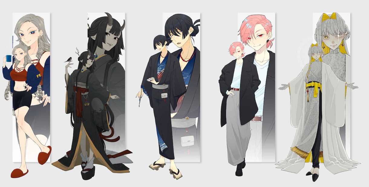 TRPG、動画、ゲーム用イラストお描きいたします イラストお描きします！つり目、和装、強い男、強い女が得意です イメージ2