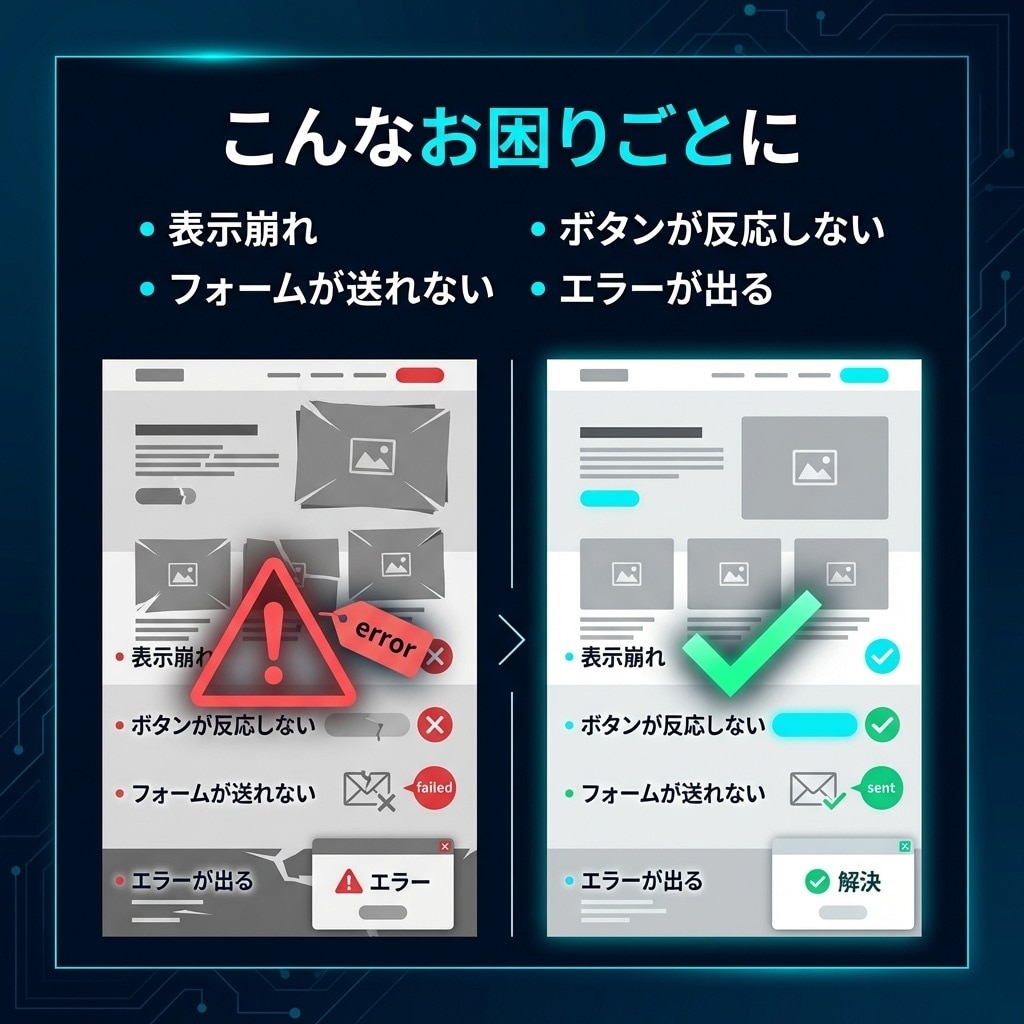 最短3日でWeb不具合を修正します 原因調査から丁寧に対応します! イメージ2