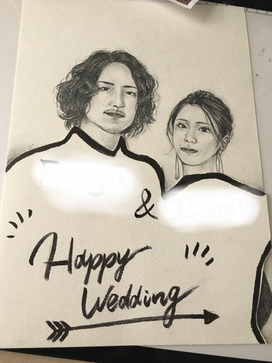 そっくりリアルな似顔絵描きます プレ花嫁卒花嫁さん、カップル、子持ちさんにおすすめです！ イメージ2