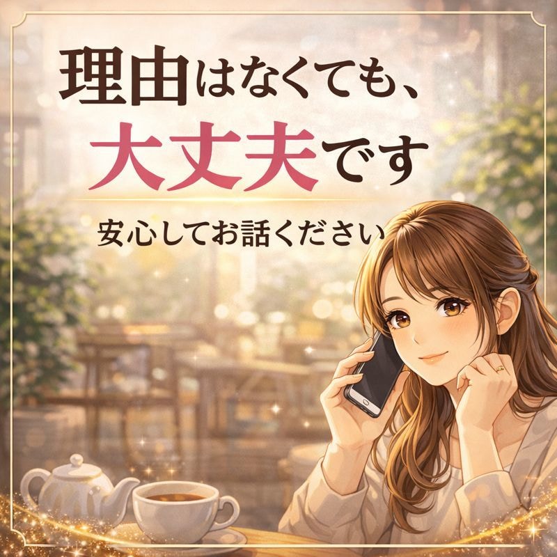 今すぐ話したい方、優しくお話お聴きします 否定せず、あなたの気持ちにそっと寄り添います イメージ3