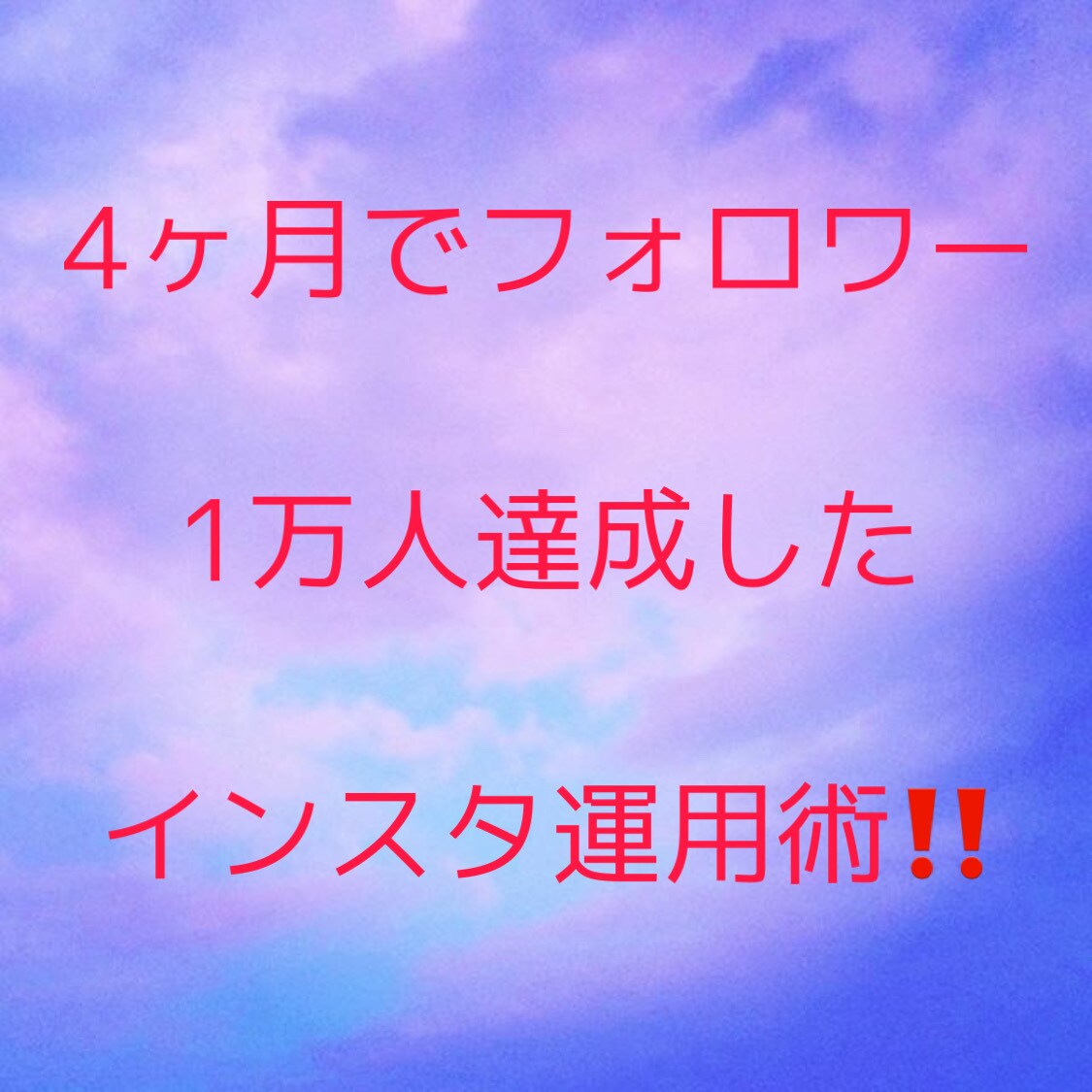 4ヶ月で1万フォロワーまで伸ばした運用術を教えます インスタグラムフォロワー獲得術 イメージ1
