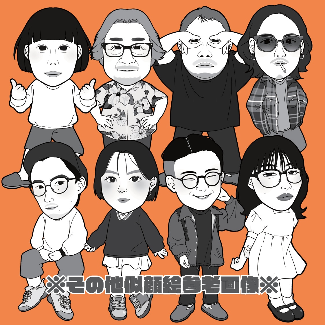 ユニークなビックリマンシール風イラスト制作します かわいくて特別な似顔絵をご希望の方へ イメージ3