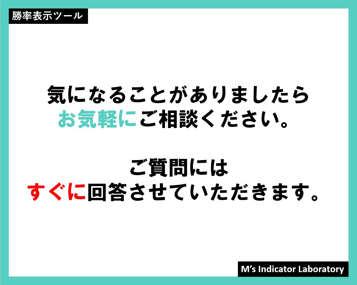サインツールの勝率を表示します 勝率をMT4のチャートに表示します！ イメージ8