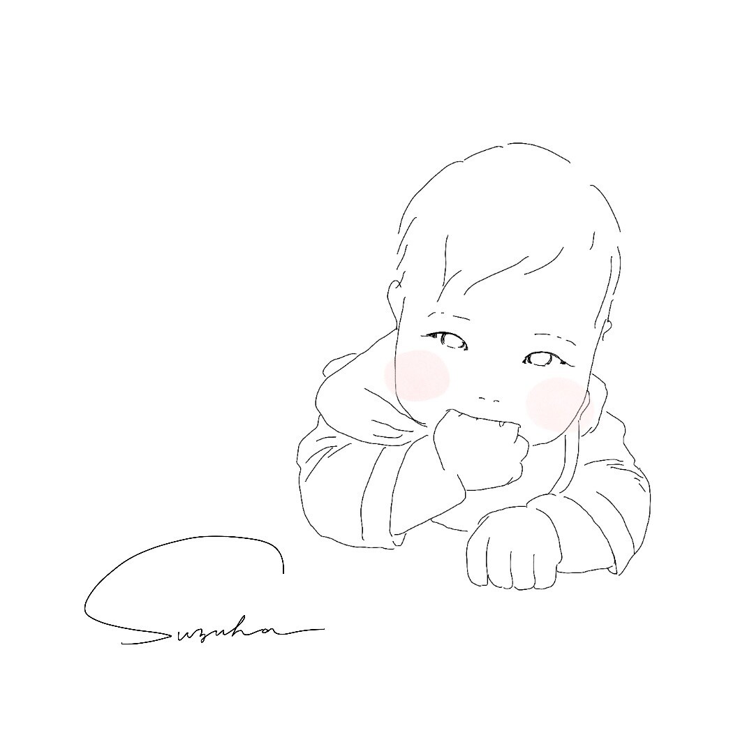 シンプルおしゃれなほっこり線画イラストお描きします ♩線画なのに温かみのある、ほっこり系イラストを作成します♩ イメージ7