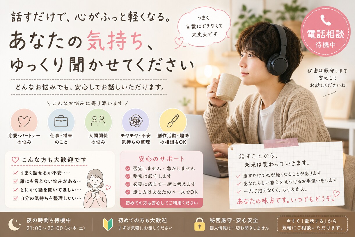 頭の中がごちゃごちゃ…一緒に整理します こんな相談でもいいのかな？という内容大歓迎です。秘密厳守。 イメージ1