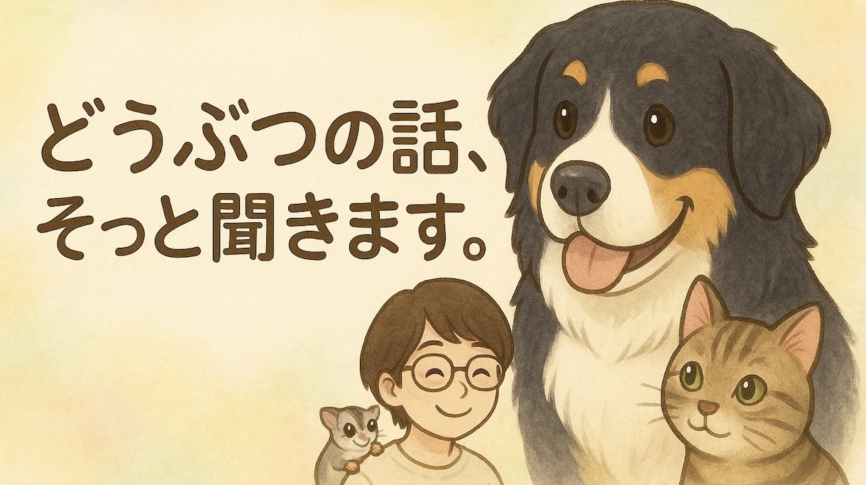 どうぶつの話、そっと聞きます どうぶつがくれた幸せ、言葉にしませんか。 イメージ2