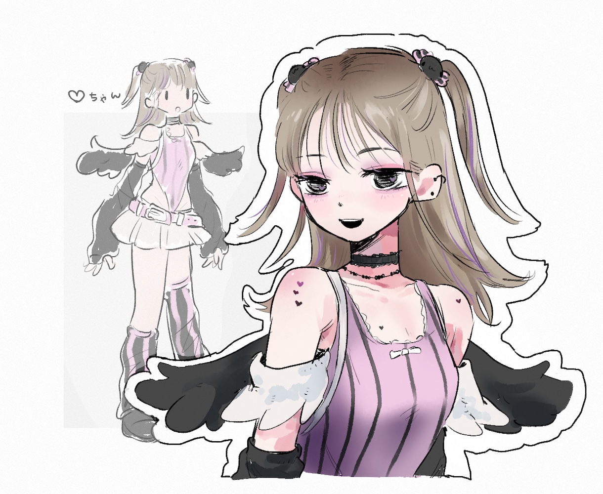 短期納品！配信・サムネに使えるイラスト制作します VTuber／配信　表情・服装指定OK！納期7日以内！ イメージ4